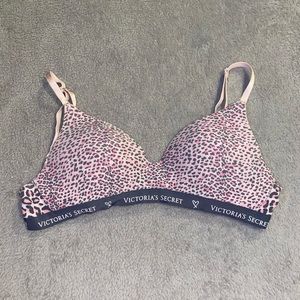 Victoria's Secret- Sexy Tee Wireless pink Animal Print Bra- size 34B